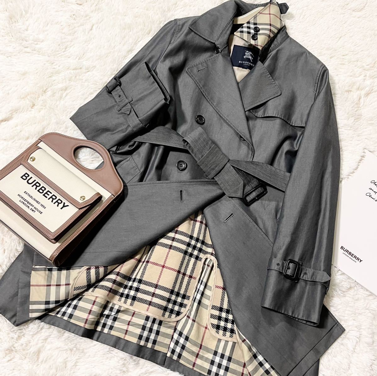 美品✨バーバリーロンドン スプリングコート トレンチ ノバチェック