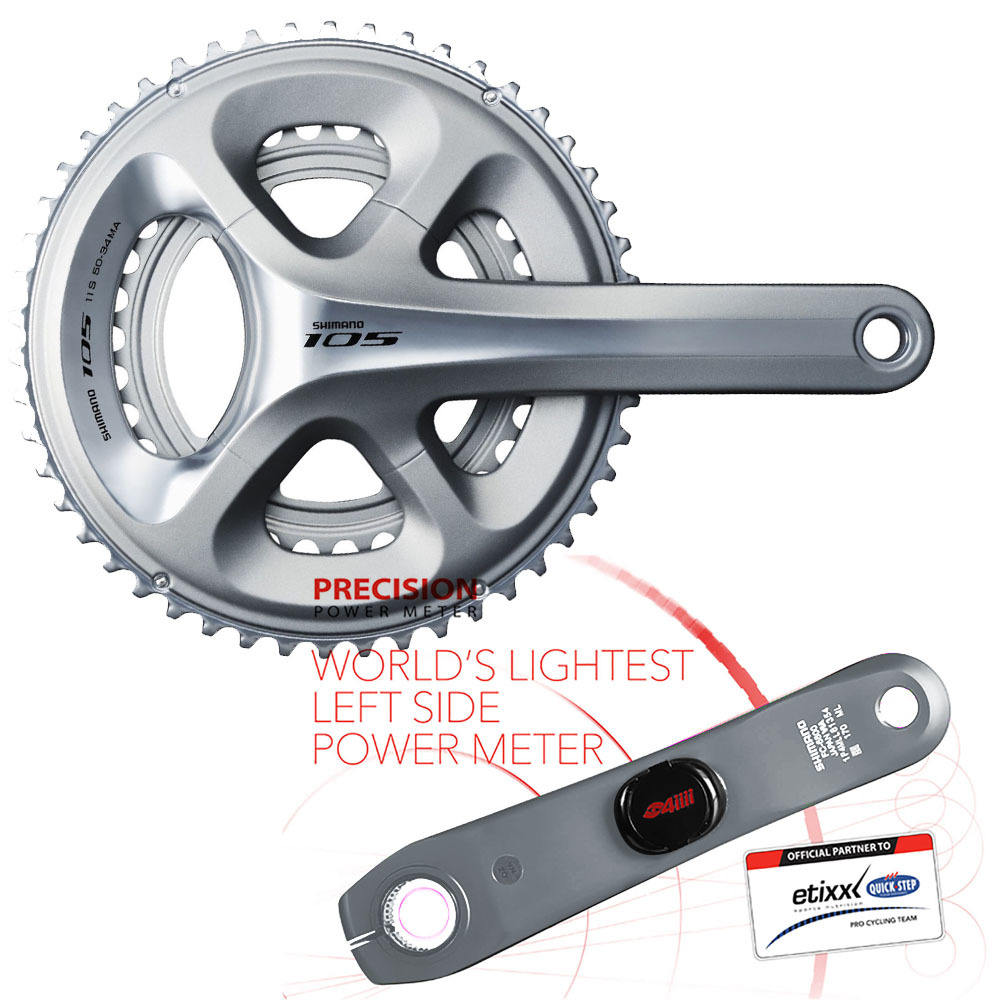 シマノ 105 FC-5800 4iiiiパワーメーター 左クランク シルバー