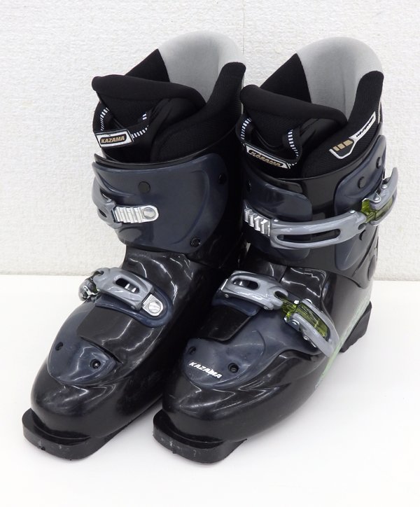 KAZAMA159cmレディーススキーブーツ22.5〜23.5cmストックセット カザマ