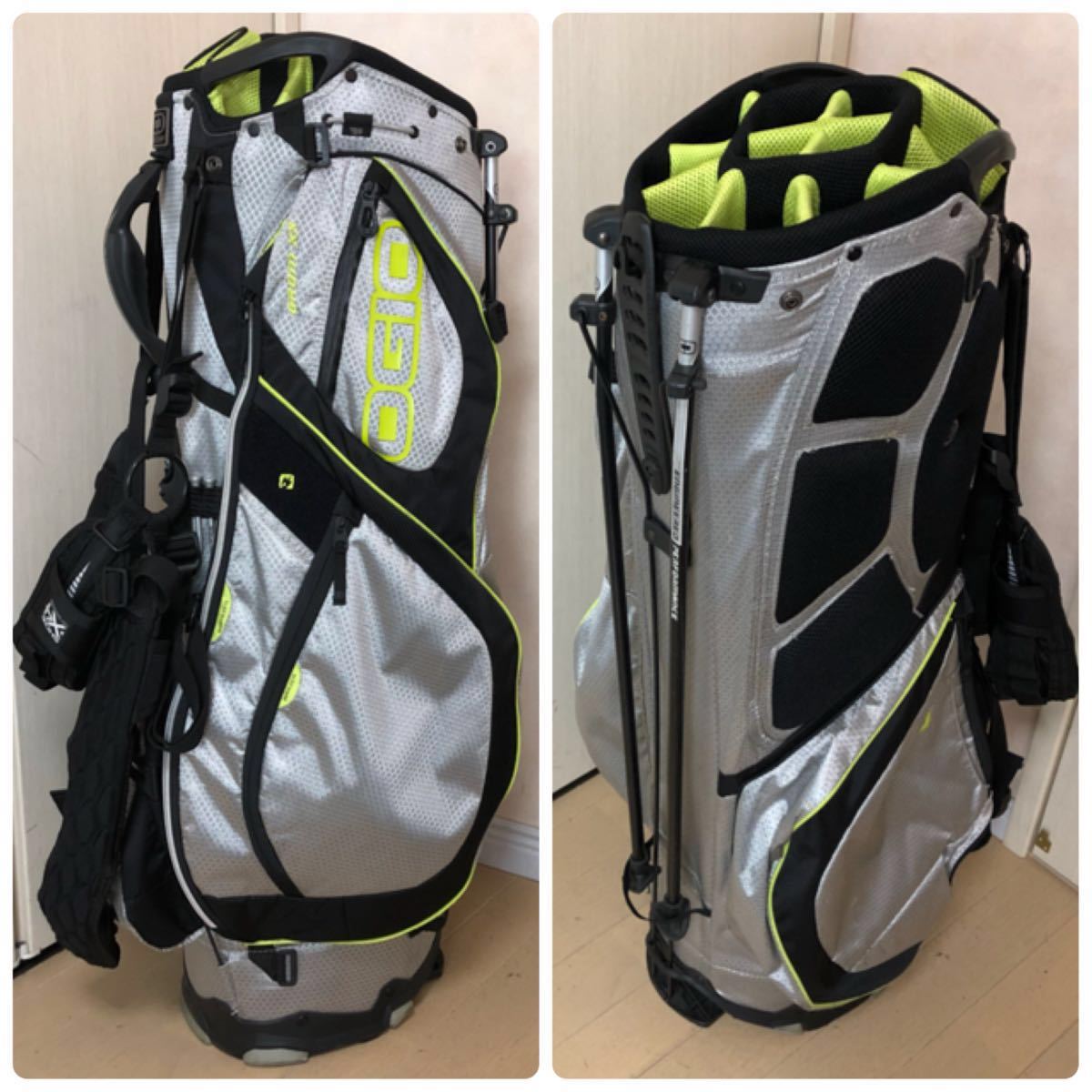 OGIO GROM スタンド式キャディバッグ 8分割 9.5型 レッド グロム OGIO