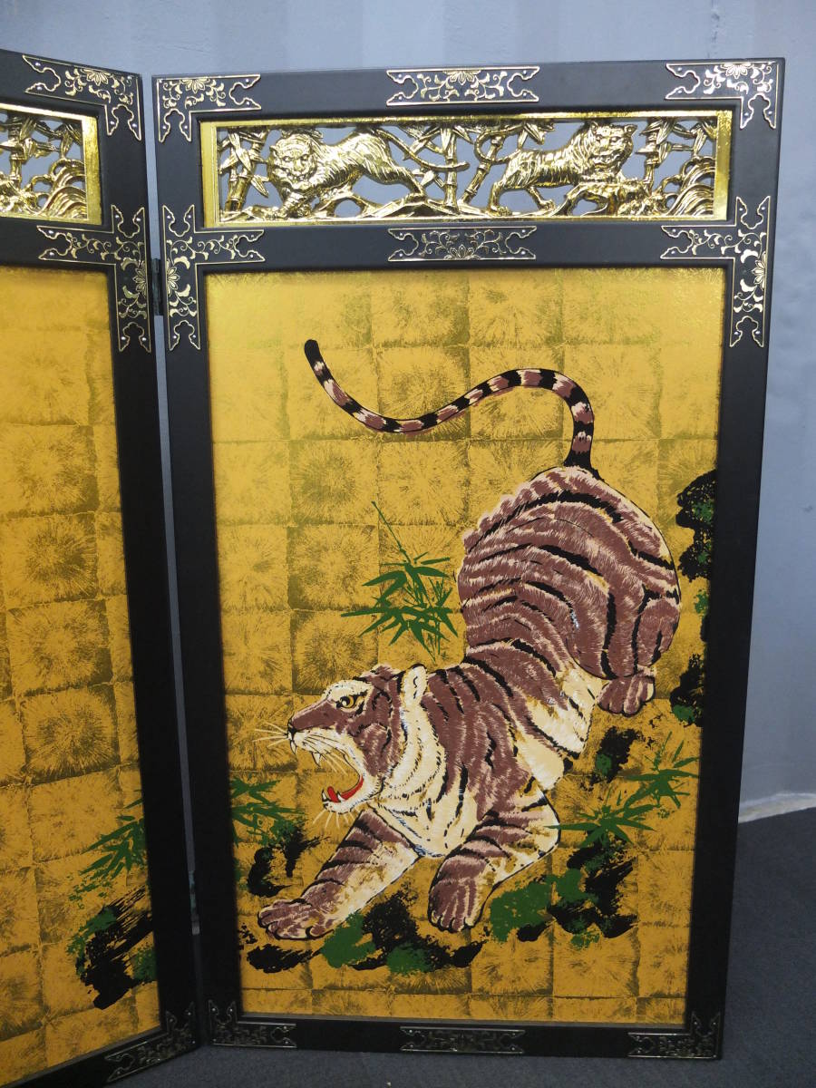 五月人形 端午の節句 屏風18号 竹に虎 トラ 五月人形 端午の節句 屏風