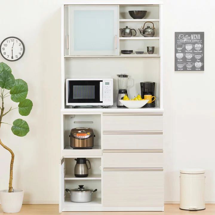 pm1118さま専用S752 ⭐ ガラス扉食器棚 キッチンボード 大容量 引出