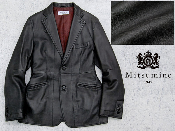 極上！定価7万円 ミツミネ MITSUMINE 羊革 高級ラムレザーテーラード