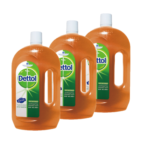 居家防疫組】Dettol滴露消毒液750ml X3 (強效殺菌除螨消毒/居家環境