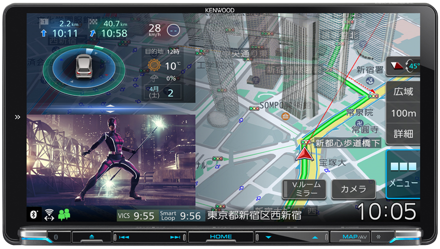 KENWOOD ケンウッド ( MDV-M705W )地図データ2024 MDV-M705 Bluetooth