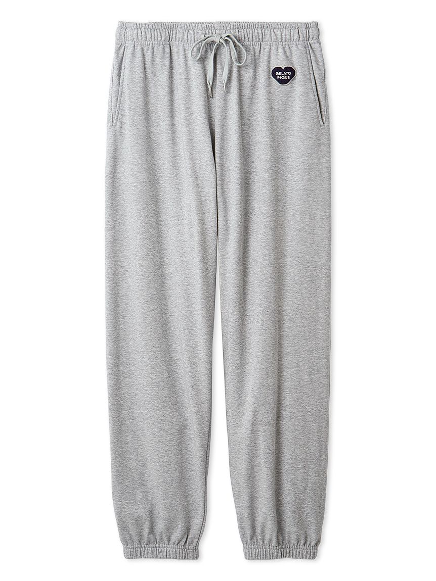 HOMME】裏毛ハートロゴ刺繍ロングパンツ(ロングパンツ)｜ルームウェア