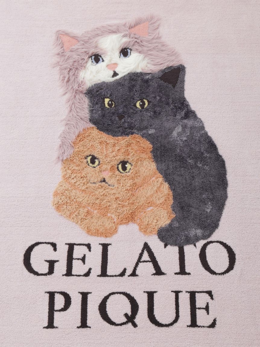 Sleep】CAT3柄 ジャガードマルチカバー(ブランケット・タオルケット