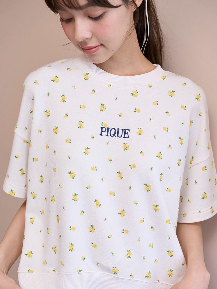 オフィシャル・直営店舗限定】小花柄裏毛プルオーバー＆ショートパンツ