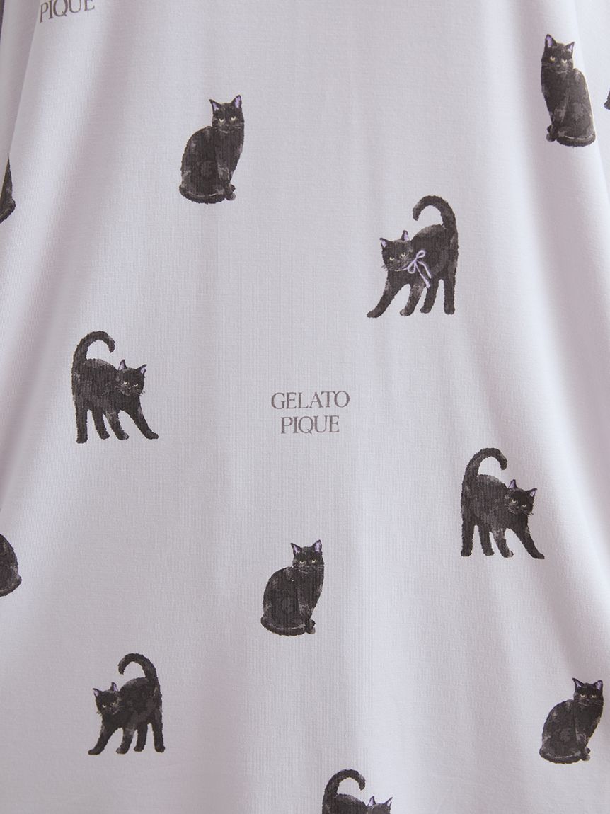 CAT総柄ロンT(カットソー・Tシャツ)｜ルームウェア・パジャマ通販の
