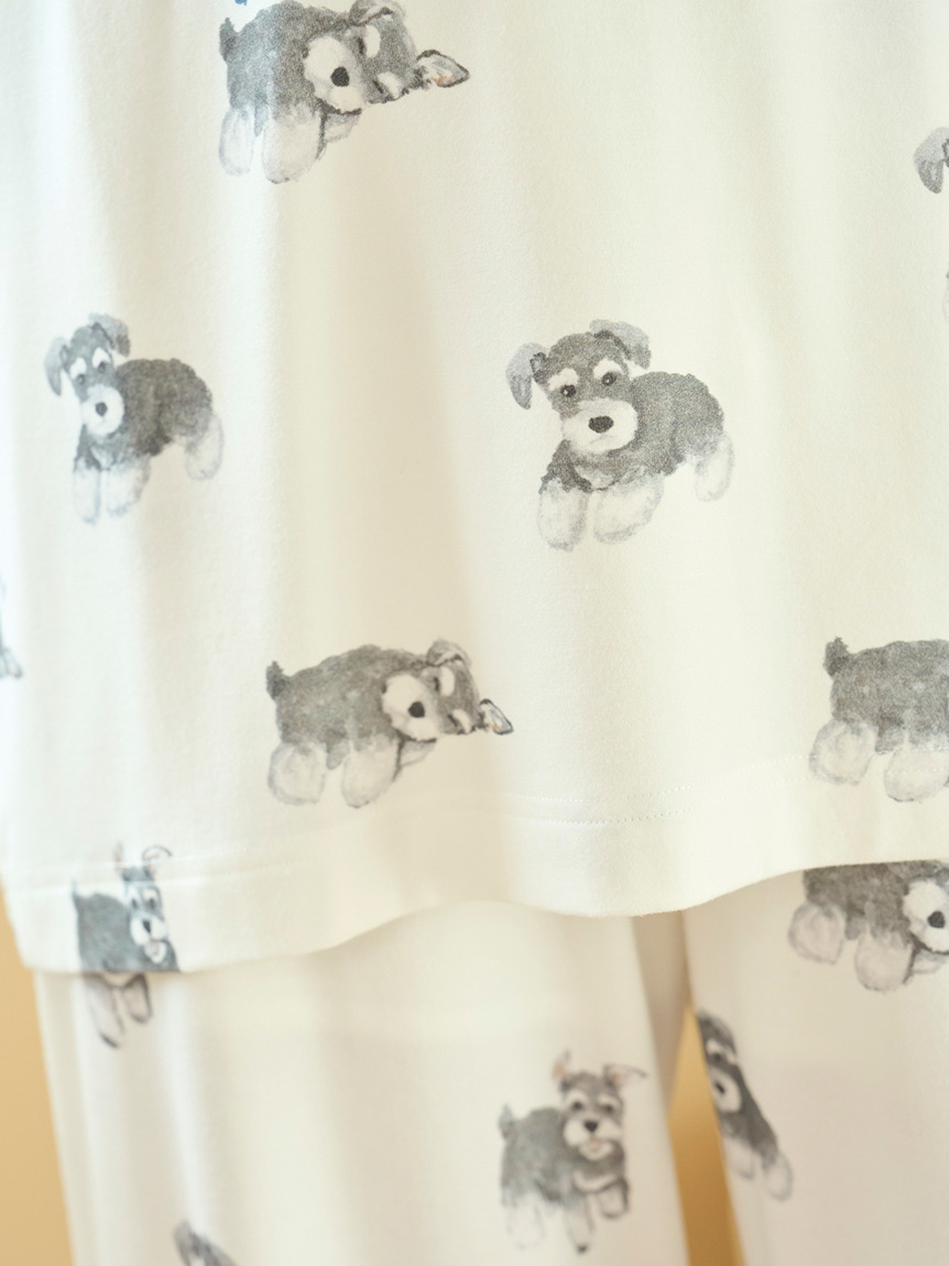 ONLINE限定】DOG柄ロンT(カットソー・Tシャツ)｜ルームウェア
