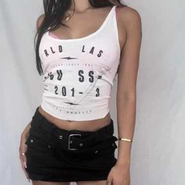Y2k guess rhinestone tank - Gem