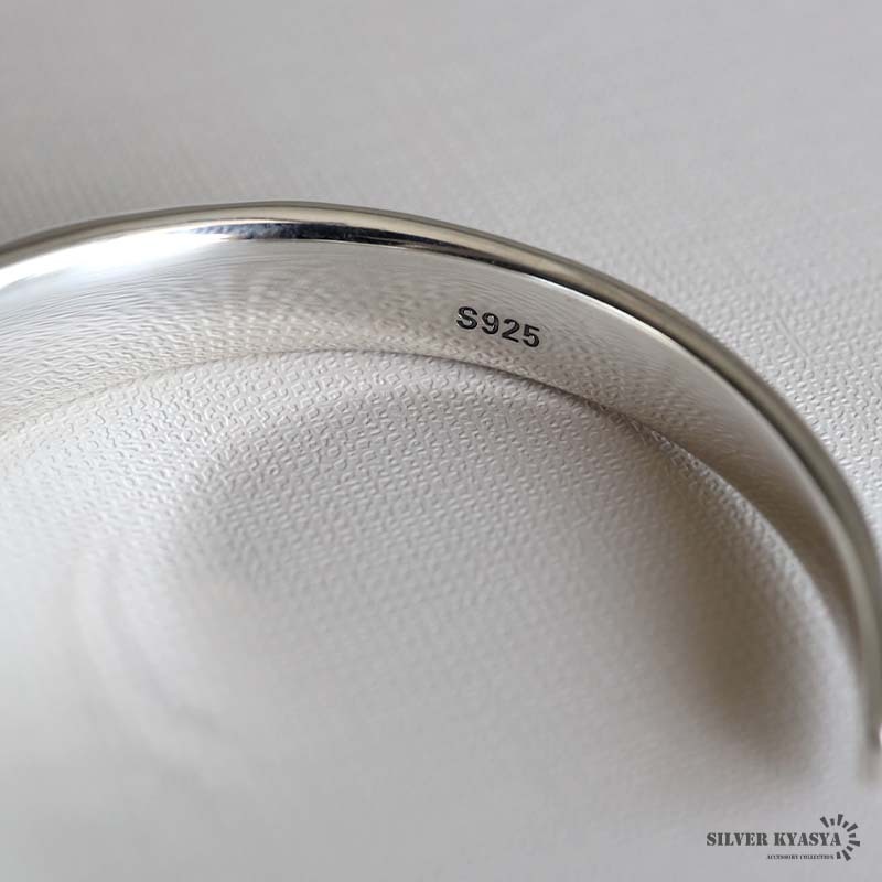 ボーンカフバングル シルバー925 レディース ブレスレット 細め