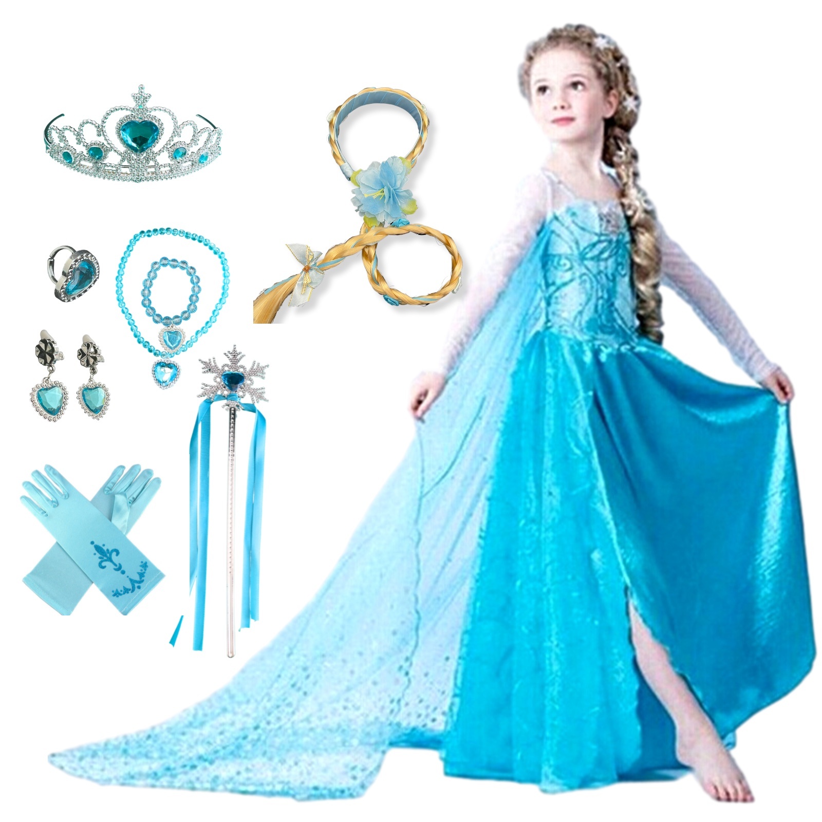 エルサ ドレス 豪華9点セット 女の子 子供 アナ雪 プリンセス