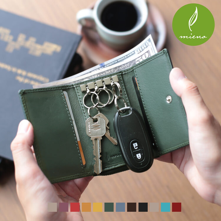牛革 キーケース ウォレット 小銭入れ ブランド mieno Diva 紙幣 財布