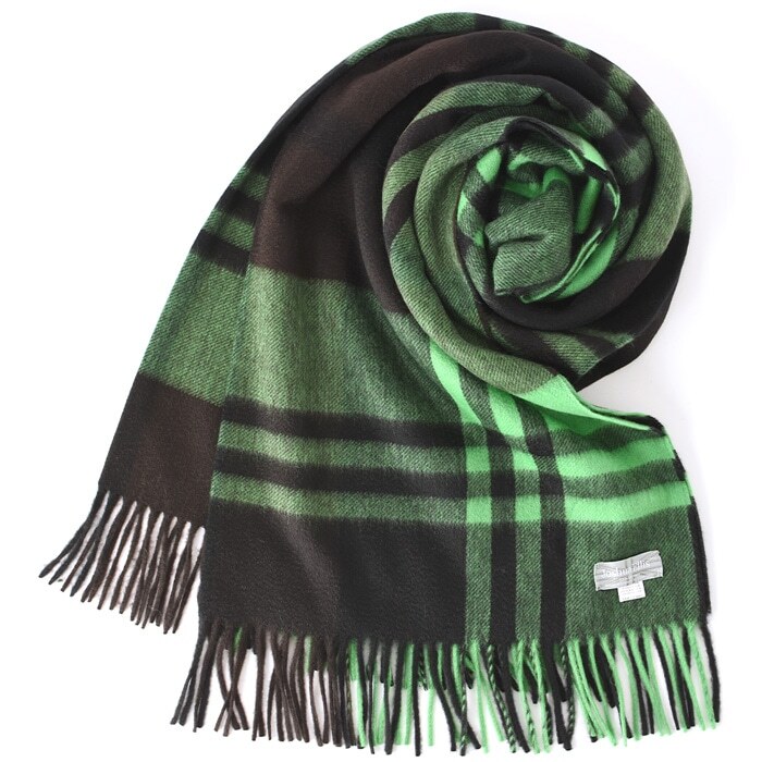 カシミヤ ストール 大判 厚手 タータンチェック カシミア 100