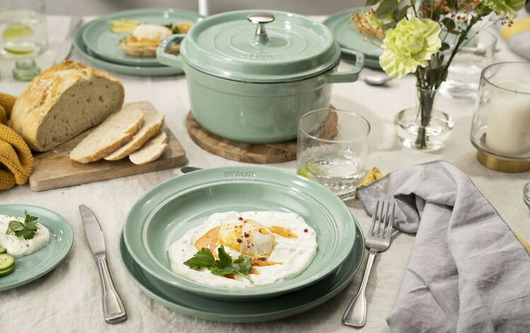 公式販売店】ストウブ ディーププレート24cm セージグリーン STAUB