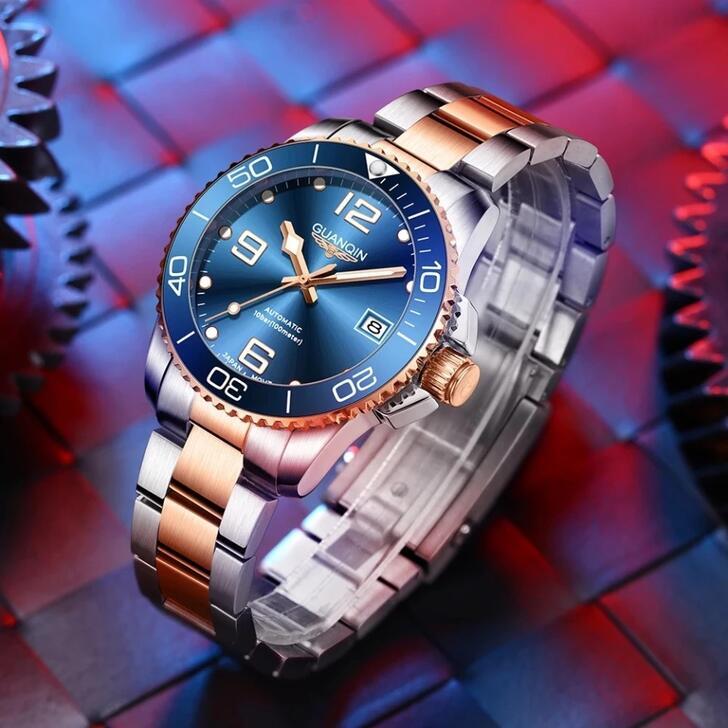 腕時計 メンズ オマージュウォッチ GUANQIN 機械式 自動巻き 手