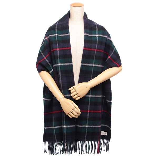 ジョンストンズ ストール マフラー グリーン マルチカラー レディース