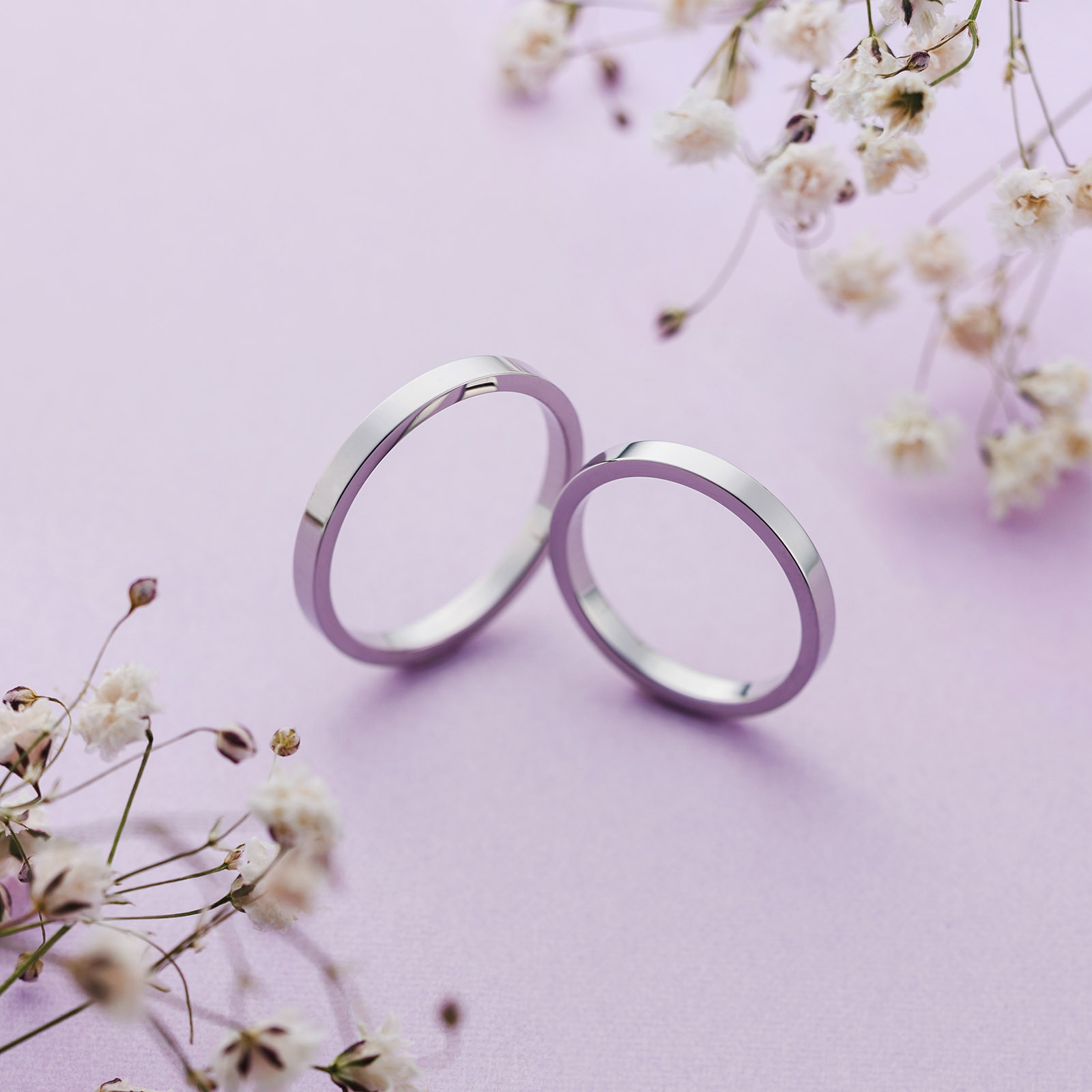 送料無料】【名入れ無料】 ペアリング 2個セット ステンレス 平打ち 5