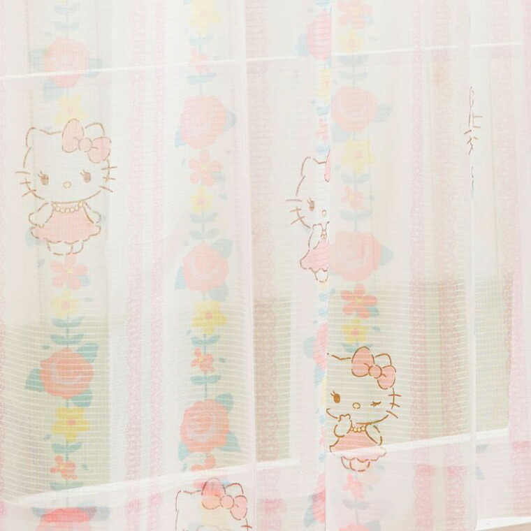 ハローキティ レースカーテン セットさくらんぼ キティ カーテンの