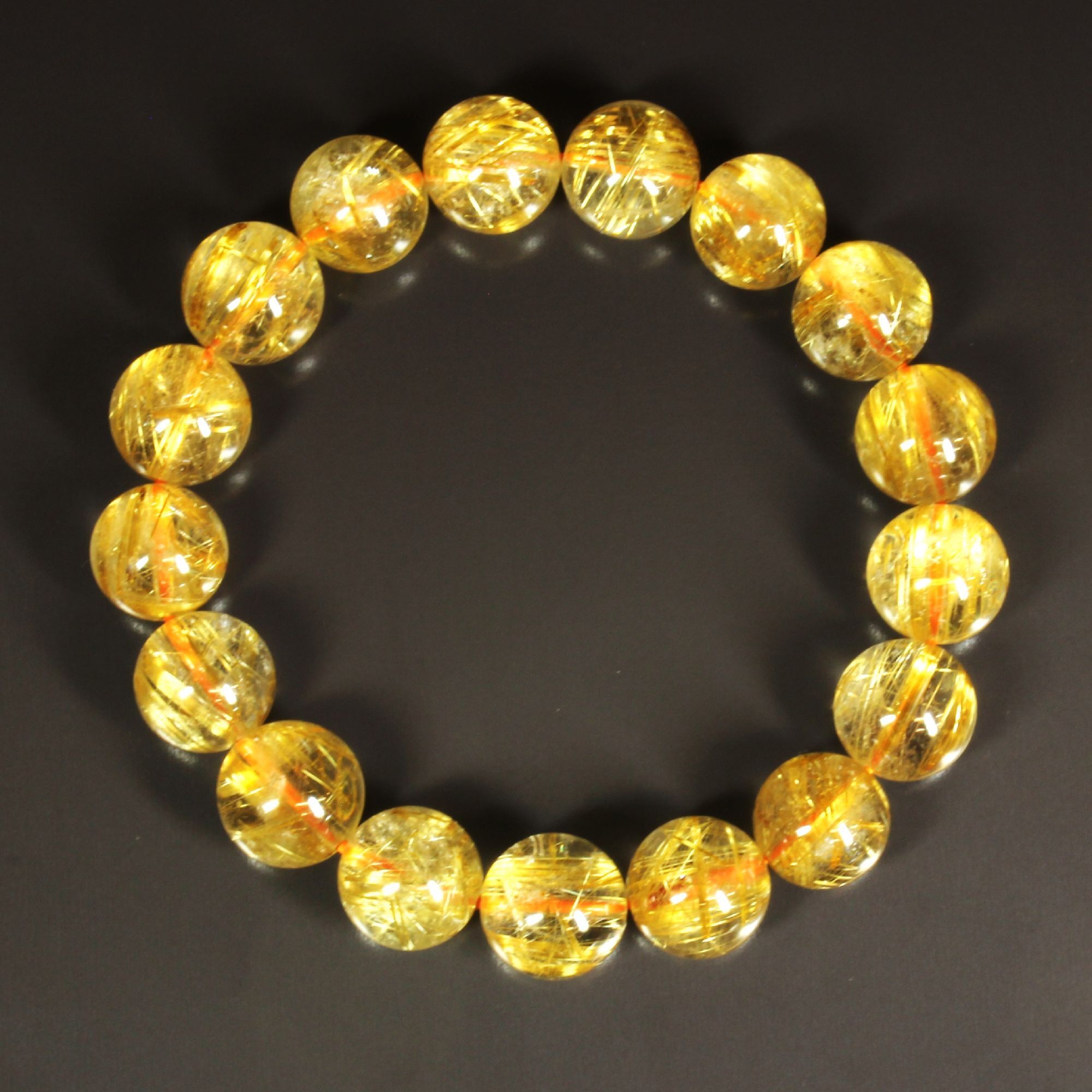 金色の輝きが凄まじい］12ミリ 一点物 ゴールド タイチンルチル