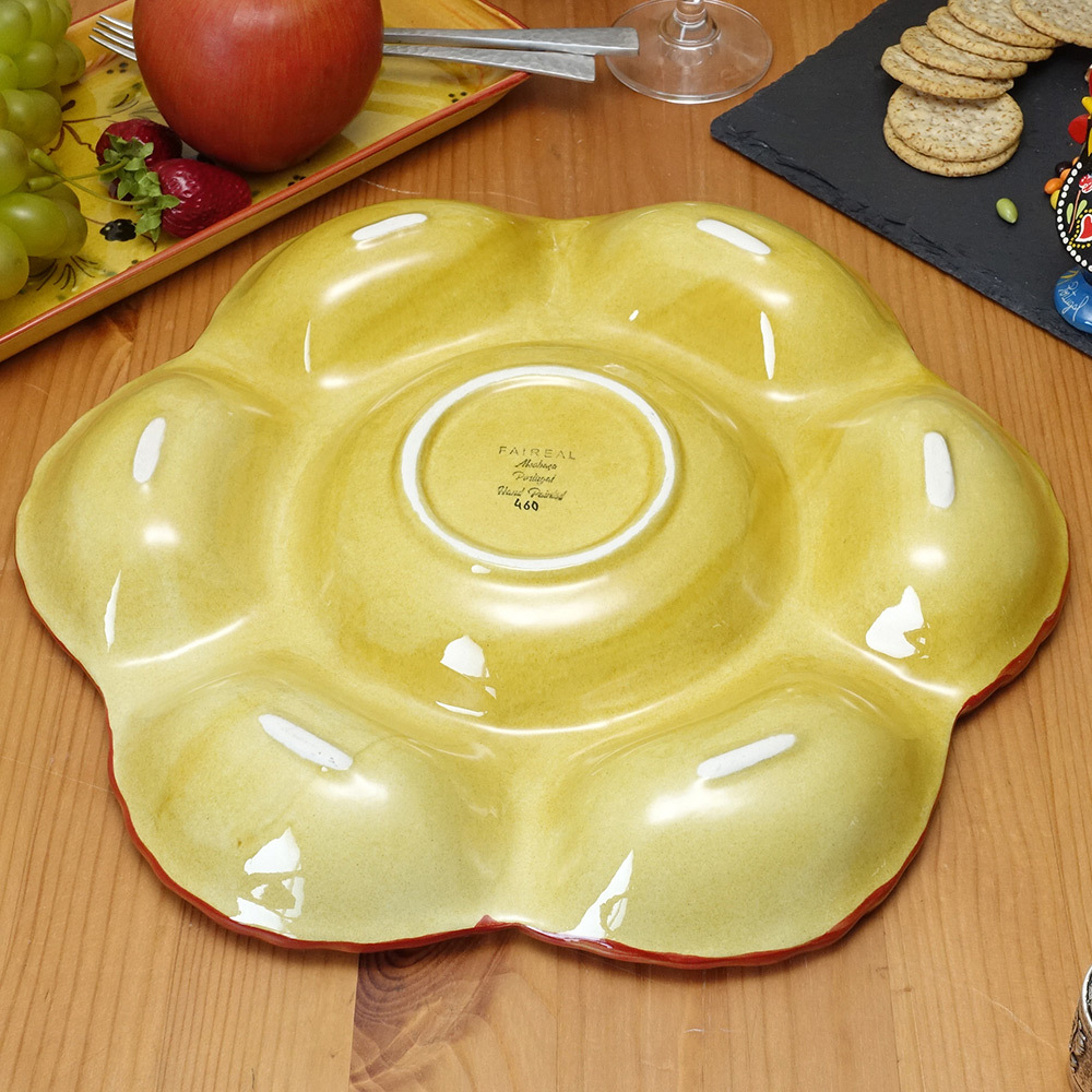 ポルトガル製 陶器 オードブルプレート ストロベリー柄 手描き カフェ