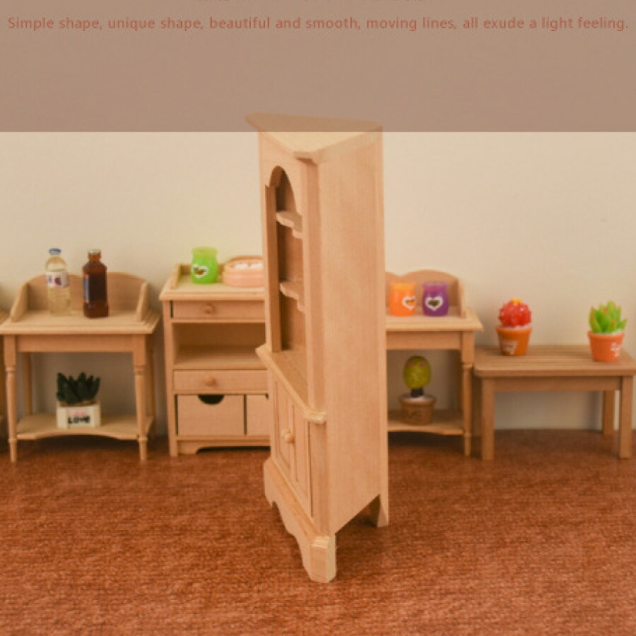 ドールハウス キャビネット ミニチュア 家具 木製 1/12 送料無料