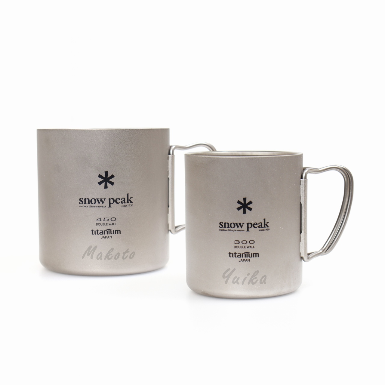 snow peak スノーピーク チタン ダブルマグ 300・450 ペアセット 名