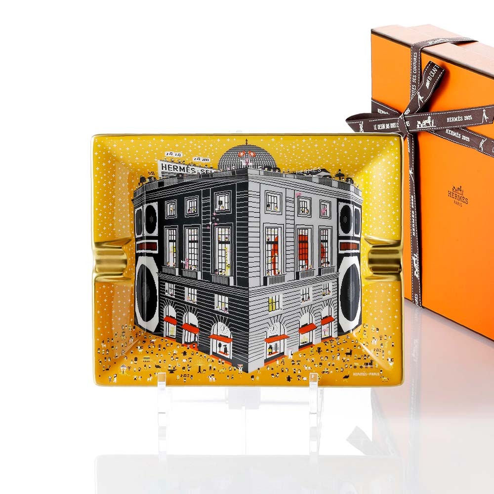 HERMES エルメス 灰皿 3H フォーブル・パーティ デイ 単品 名入れ彫刻