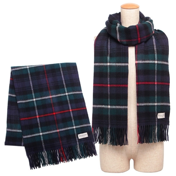 ジョンストンズ ストール マフラー グリーン マルチカラー レディース