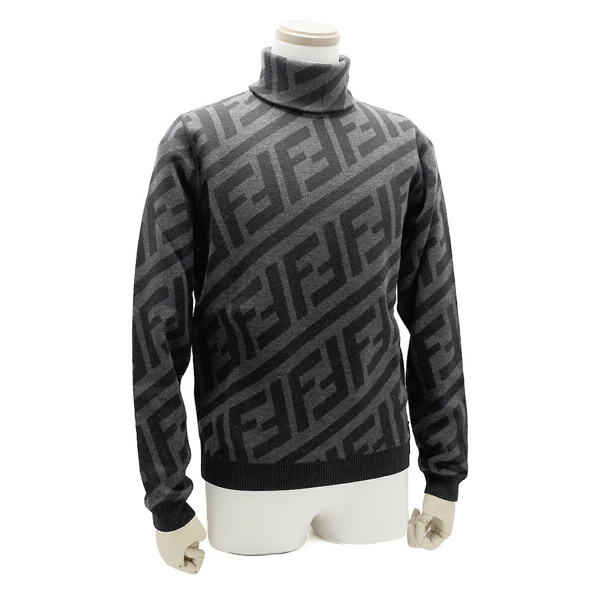 FENDI ウールニットマフラー グレー系 【公式通販】