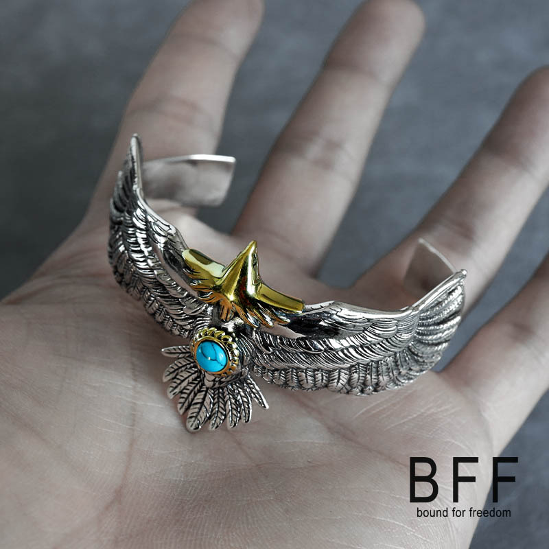 BFF ブランド イーグルバングル ターコイズ シルバー925 ネイティブ