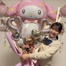 お届け地域限定BIGバルーンバンチ クロミちゃん 大きなバルーン花束