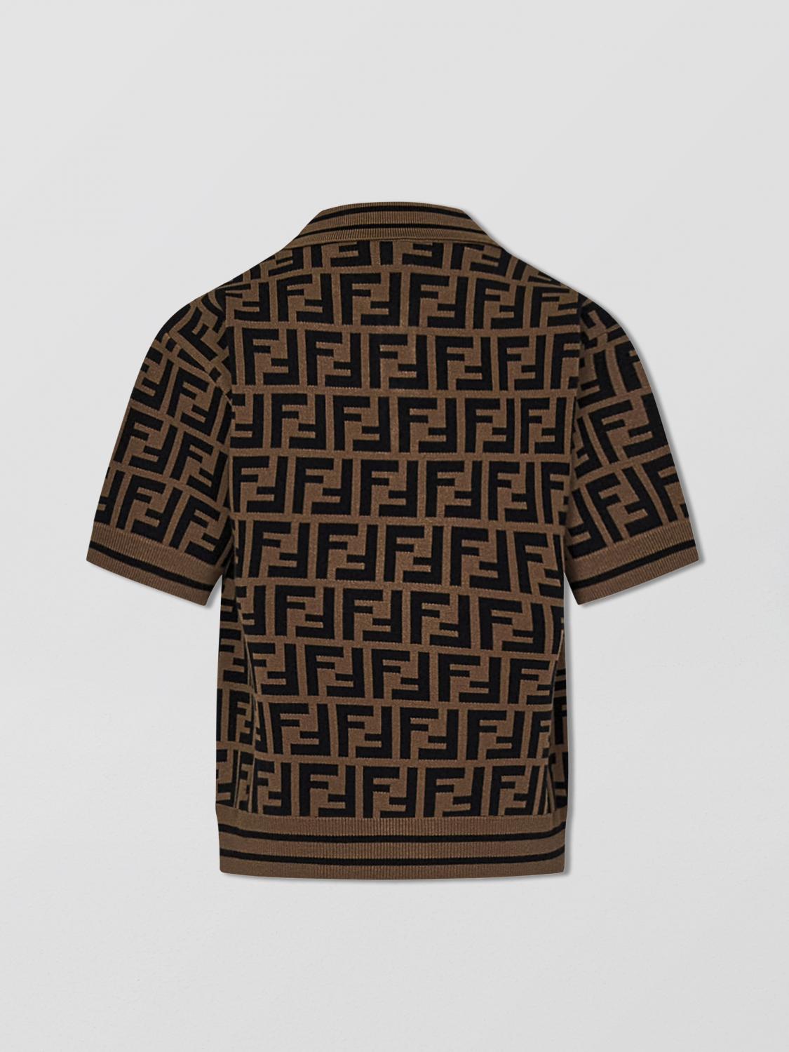 Fendi ポロシャツ ボーイ Kids - タバコ | JMG094AEYD | GIGLIO.COM