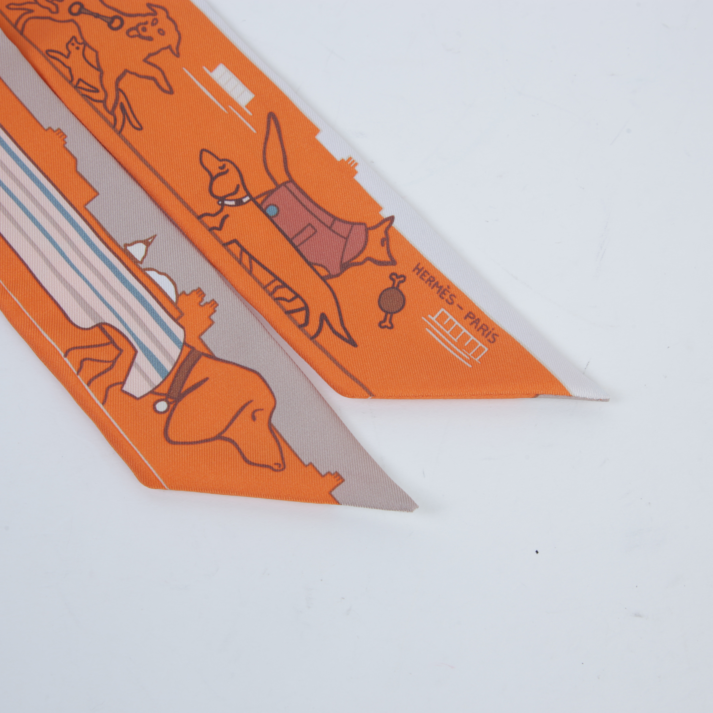 ランク NS 未使用品 HERMÈS エルメス ツイリー パリジャンの犬