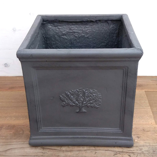 園芸ネット本店｜スクエアポットフォレスト8号ブリティッシュグレー