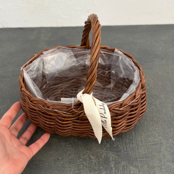 園芸ネット本店｜PPラタンバスケットM・ブラウン幅21cm（3171） の通販