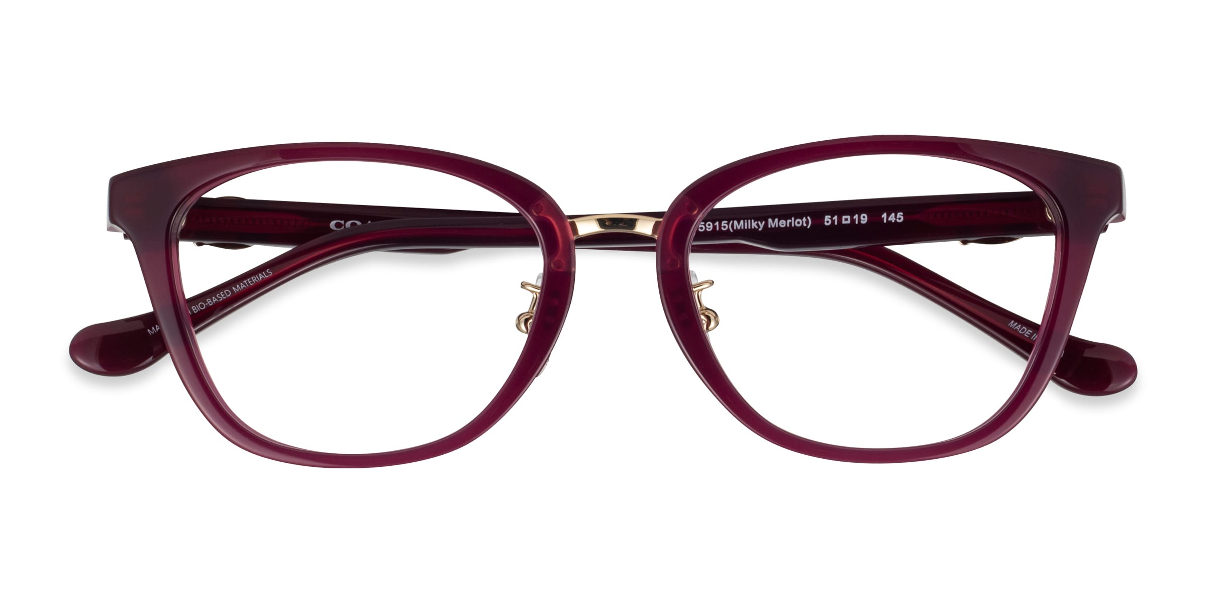 Coach HC6272F - Square Milky Merlot Frame Glasses For Women