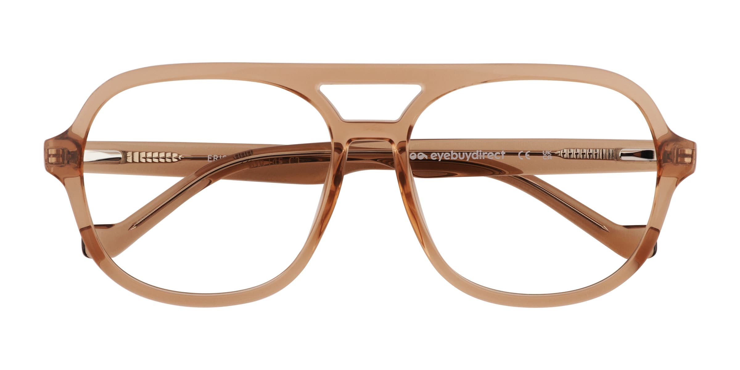 Eris Aviator Clear Brown Full Rim Eyeglasses | Eyebuydirect