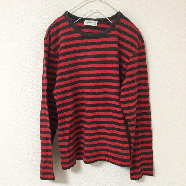 agnes b. - Agnes b アニエスベー ボーダー ロンT カットソー 赤 黒