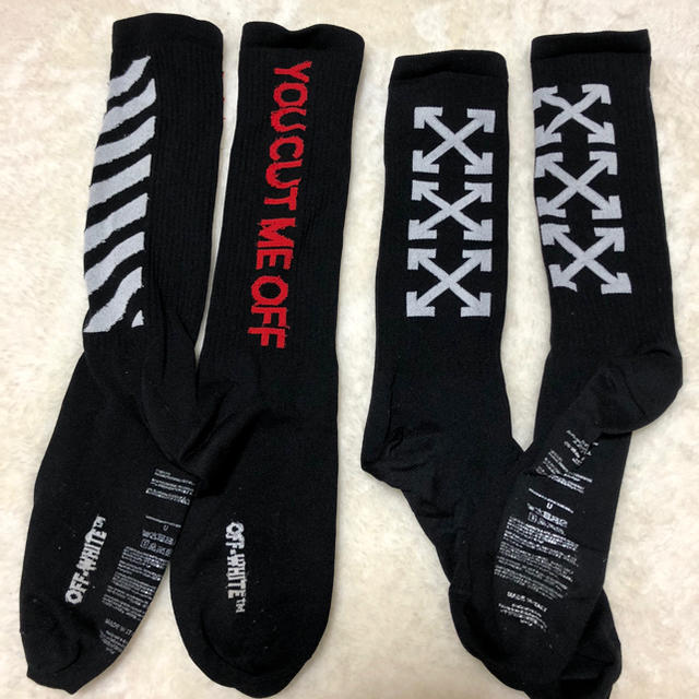 Off-White - おさるさん専用off white 靴下 オフホワイト 2足セットの
