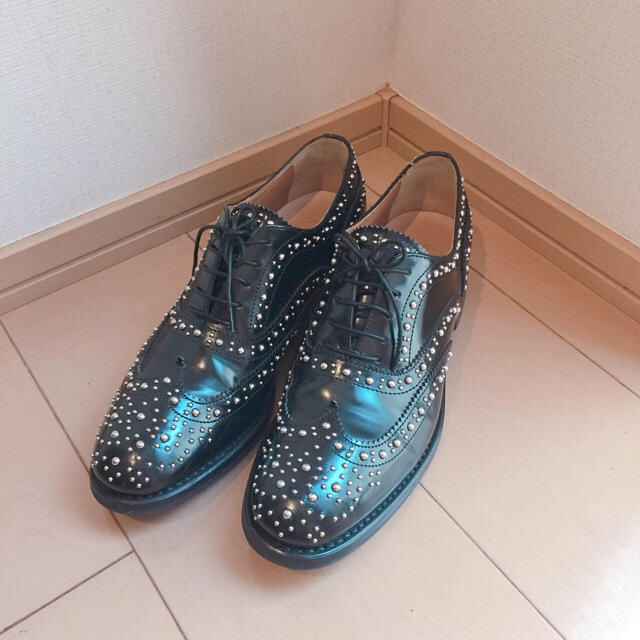 難ありchurch's チャーチ スタッズ ローファー