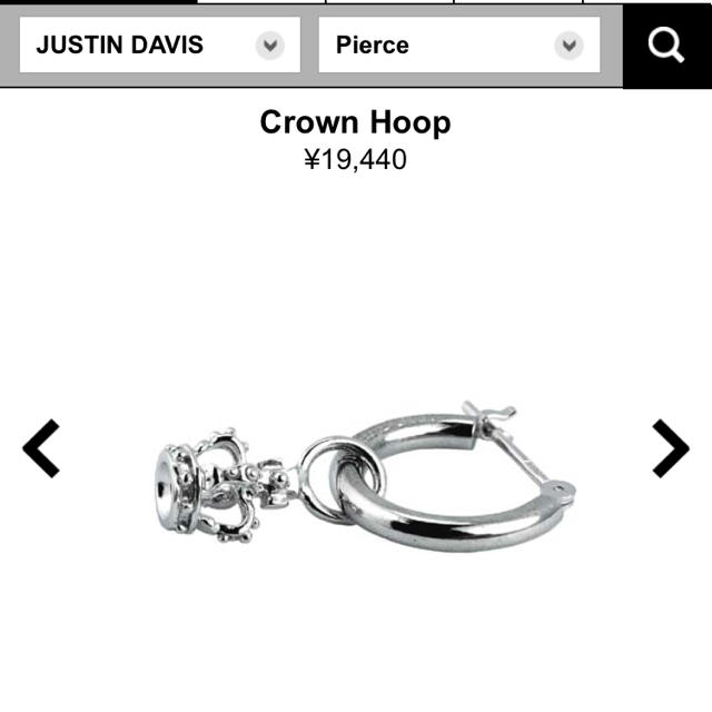 Justin Davis - ジャスティンデイビス ピアス Crown Hoopの通販 by ゆ