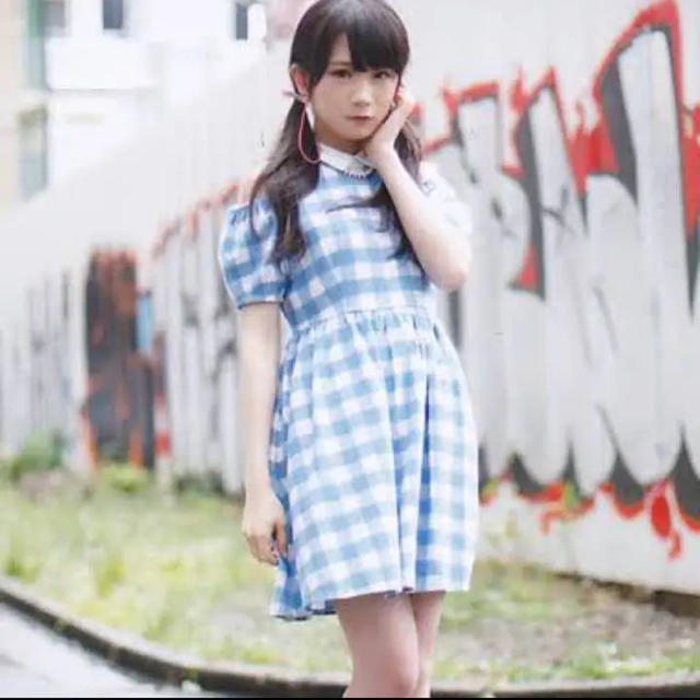 titty&co - titty&Co. 襟付き肩あきギンガムチェックワンピースの通販