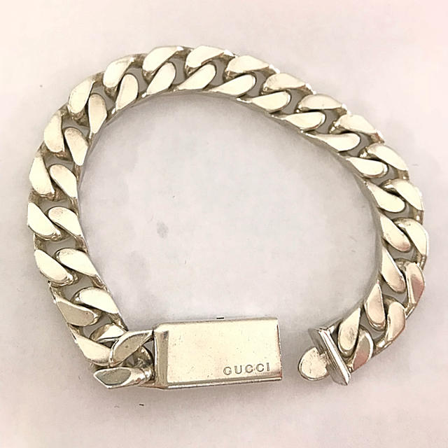 GUCCI - GUCCI グッチ シルバーチェーンブレス 喜平ブレス 18センチの