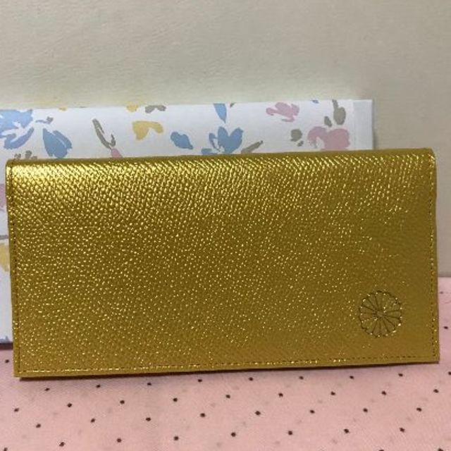 皇居 オリジナル】宮内庁 財布 菊の御紋 長財布 金色 新品 未使用の