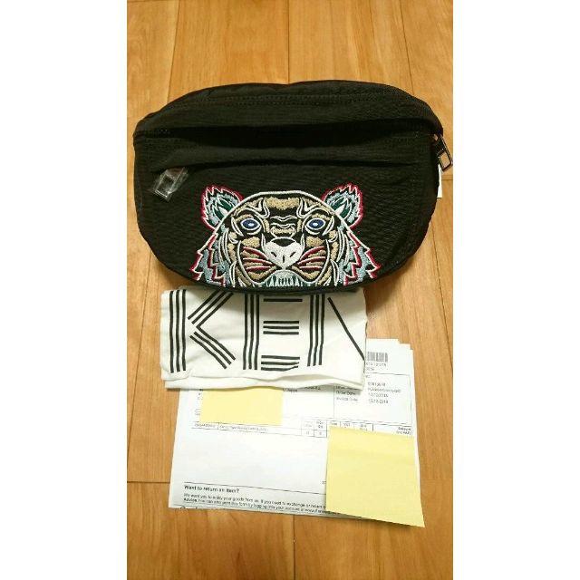 新品正規品☆KENZO タイガー刺繍 ボディバッグ ブラック