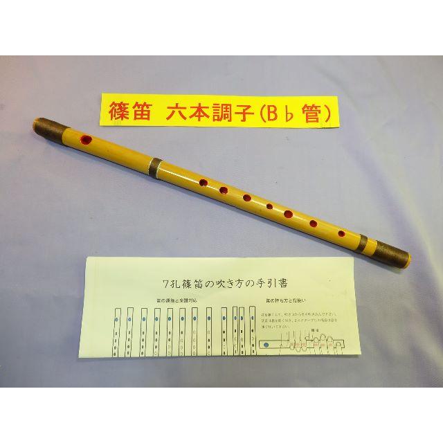 篠笛六本調子(B♭管ドレミ調)7穴 天地糸巻 手引書付き R6-8の通販 by