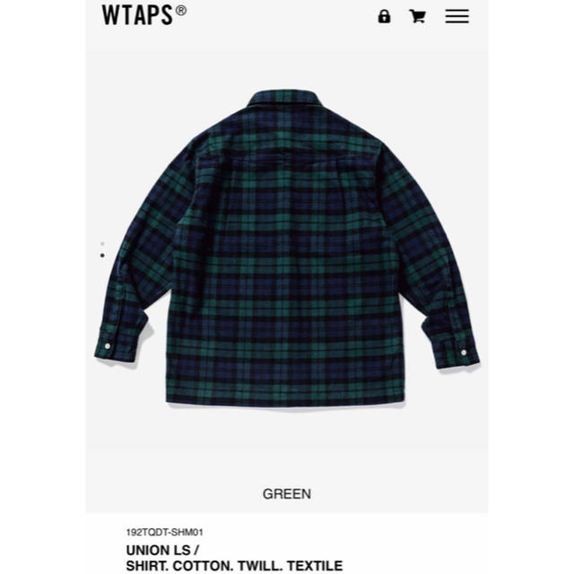 W)taps - 新品【L】Wtaps 19aw UNION LS チェックシャツ ユニオンの