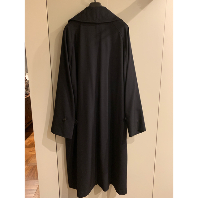 COMOLI - COMOLIウールギャバ ダブルブレステッドコート2ネイビー新品